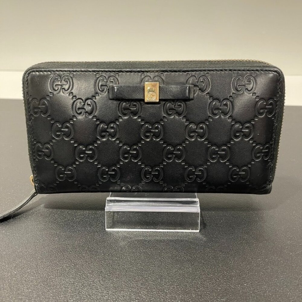 Gucci Sima GG Logo Leather Zippy (JB1125)